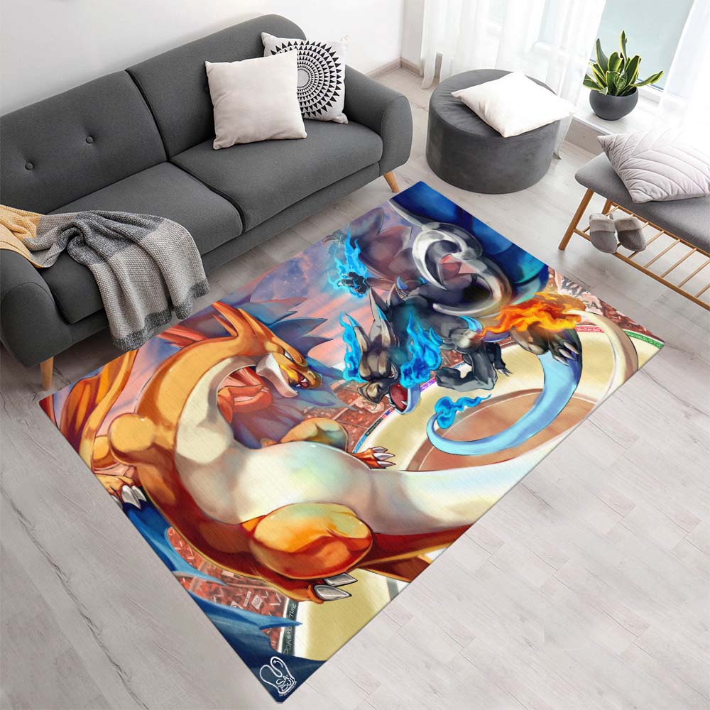 Drachen Pokémon Kampf - Dragon Pokemons Fight Teppich - TOK