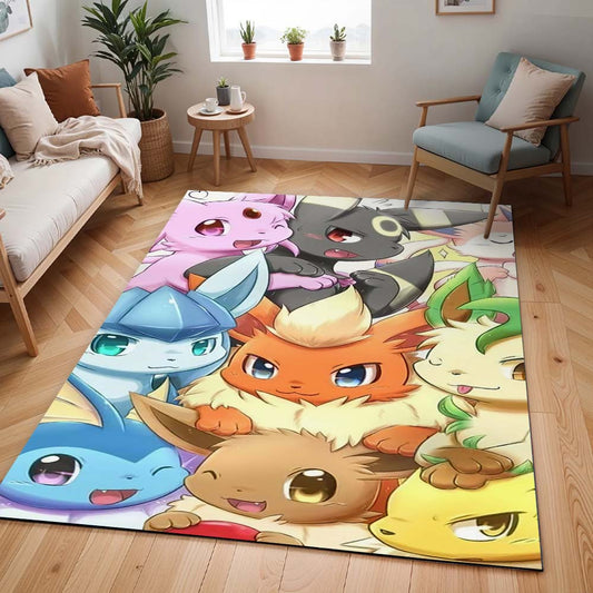 Evoli Entwicklung Pokémon  - Eevee Evolution Pokemon 4 Teppich - TOK