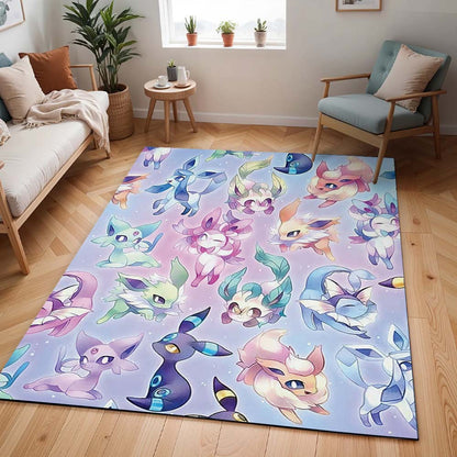 Evoli Entwicklung Pokémon  - Eevee Evolution Pokemon 5 Teppich - TOK