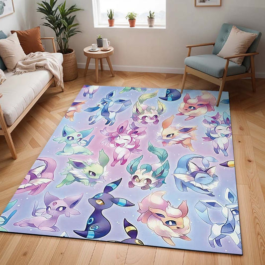 Evoli Entwicklung Pokémon  - Eevee Evolution Pokemon 5 Teppich - TOK