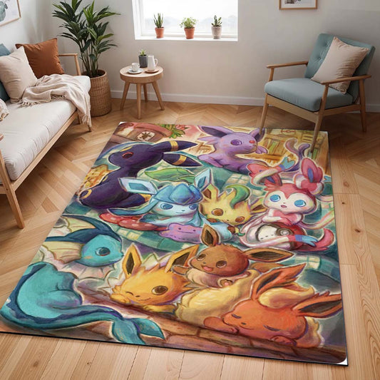 Evoli Entwicklung Pokémon  - Eevee Evolution Pokemon 7 Teppich - TOK