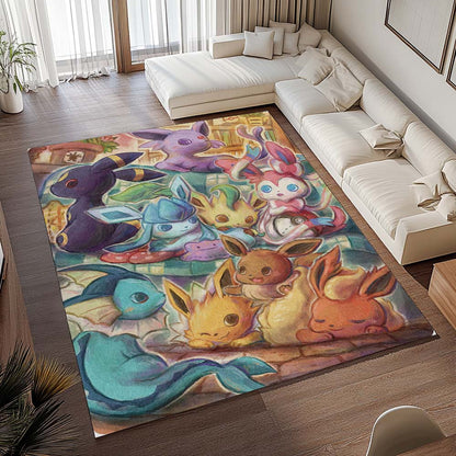 Evoli Entwicklung Pokémon  - Eevee Evolution Pokemon 7 Teppich - TOK 2
