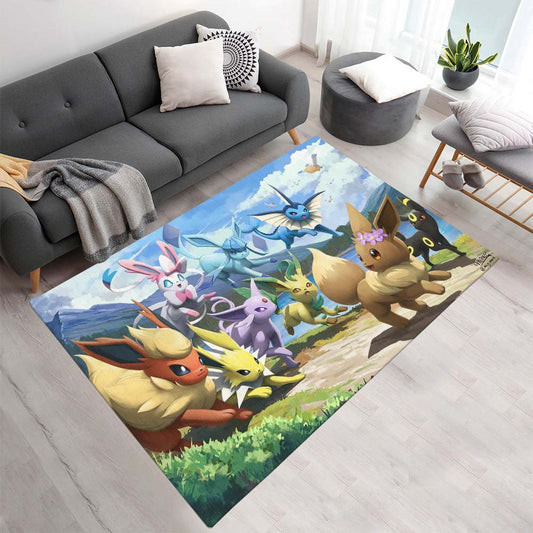 Evoli Entwicklung Pokémon  - Eevee Evolution Pokemon 8 Teppich - TOK
