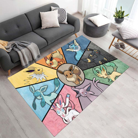 Evoli Entwicklung Pokémon  - Eevee Evolution Pokemon 9 Teppich - TOK