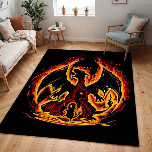 Feuer Glurak Pokémon - Fire Charizard Pokemon Teppich - TOK