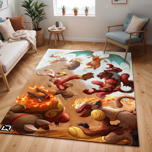 Feuer-Typ Pokémon - Fire Type Pokemon Teppich - TOK