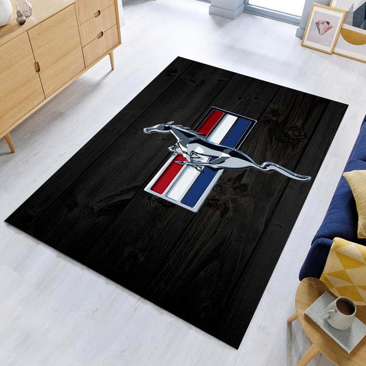 Ford Mustang Wooden Style Teppich - Teppich mit Automotiv-Motiv