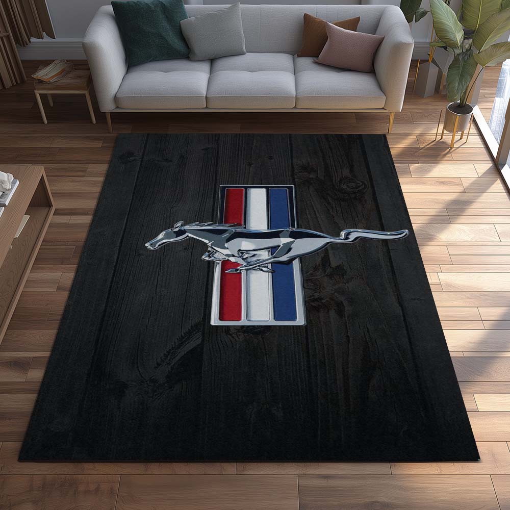 Ford Mustang Wooden Style Teppich - Teppich mit Automotiv-Motiv-2