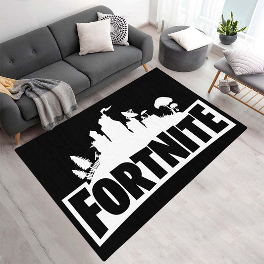 Fortnite Schwarz Weiß Logo Teppich - TOK