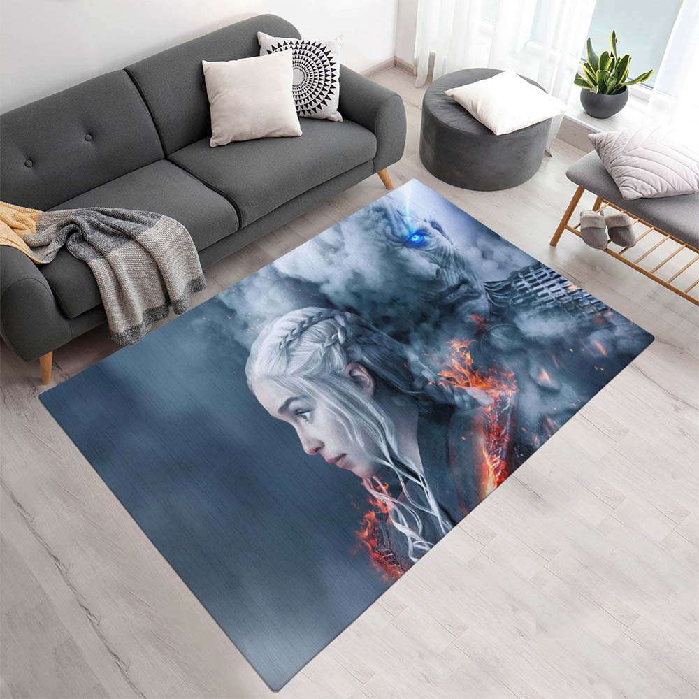 Game of Thrones Daenerys Targaryen Mutter der Drachen und Weißer Wanderer 35 Teppich - TOK