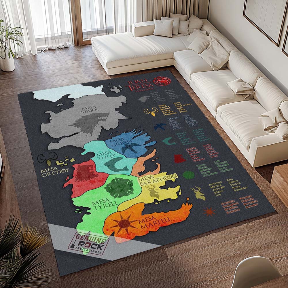 Game of Thrones Häuser Karte Teppich - TOK 2
