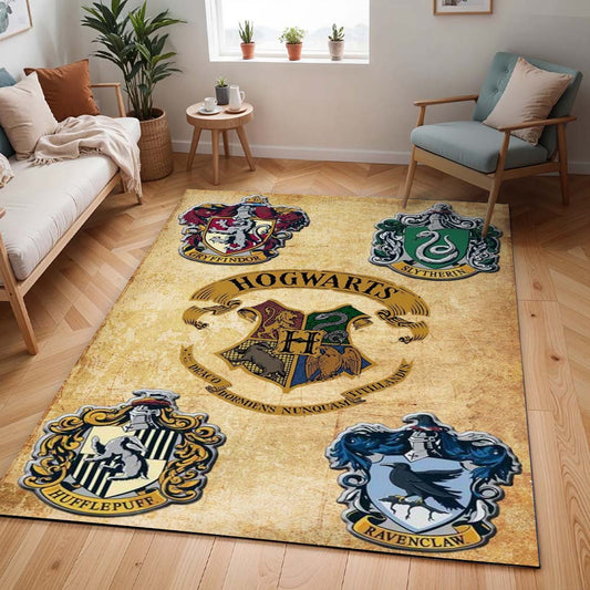 Harry Potter Schule von Hogwarts und vier Häuser Teppich - TOK