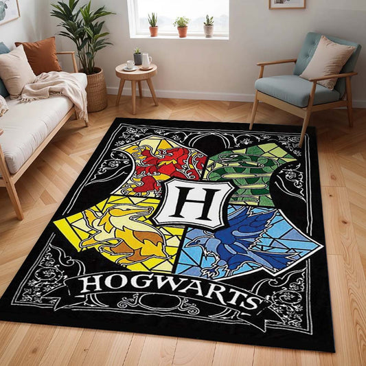 Harry Potter Schule von Hogwarts Logo Zeichnung Teppich - TOK