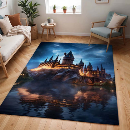 Harry Potter Schule von Hogwarts Nacht 03 Teppich - TOK