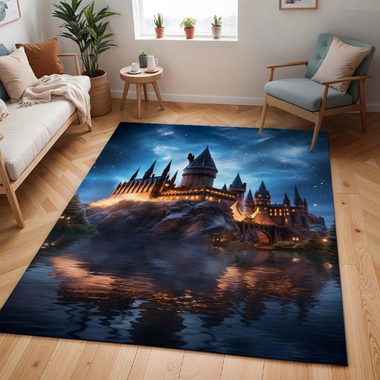 Harry Potter Schule von Hogwarts Nacht 03 Teppich - TOK