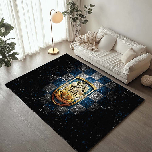 Huddersfield Town FC EFL Championship Blue White Checkered Teppich