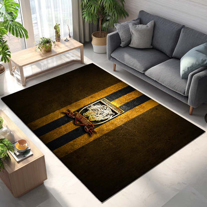 Hull City FC EFL Championship Yellow Metal Background Teppich 2