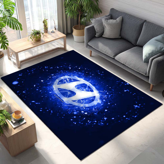 Hyundai Blue Dark Background Teppich - Teppich mit Automotiv-Motiv