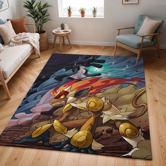 Panferno gegen Mega Lucario 2 Teppich - TOK