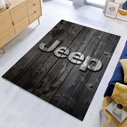 Jeep Wooden Style Teppich - Teppich mit Automotiv-Motiv