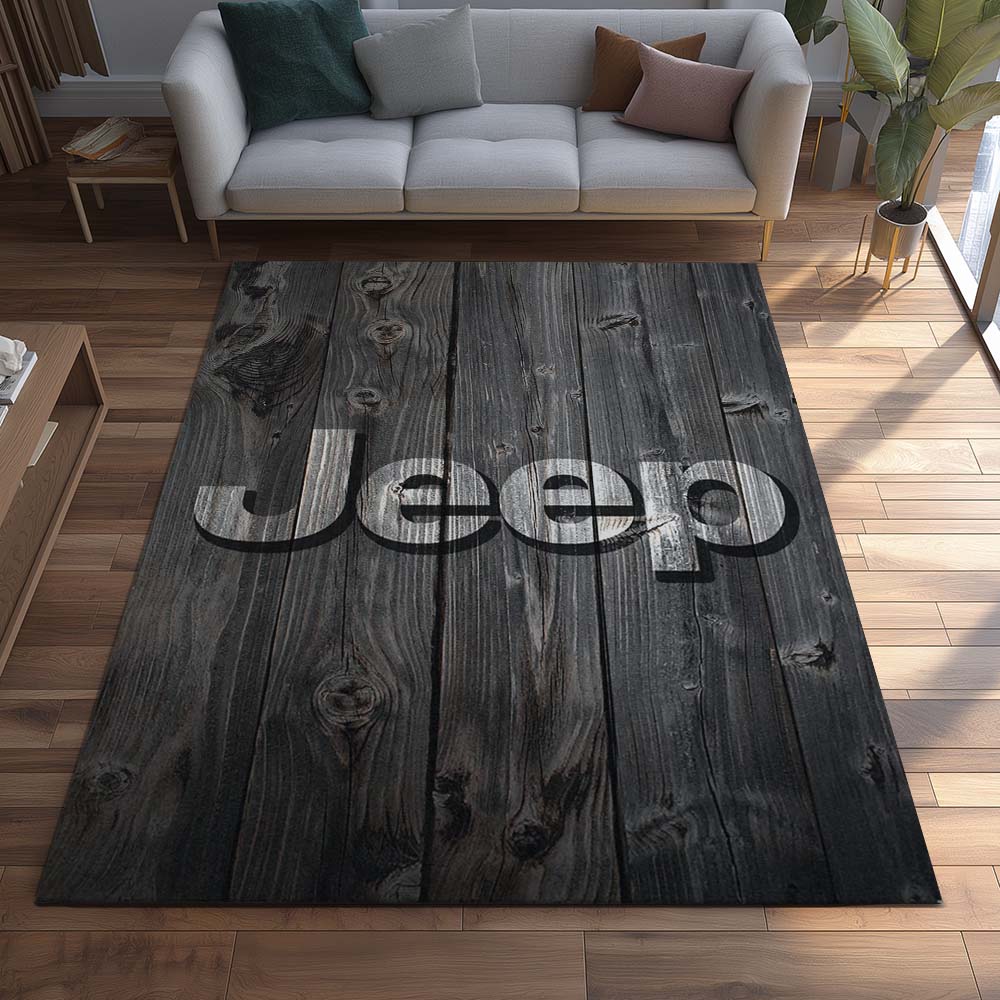 Jeep Wooden Style Teppich - Teppich mit Automotiv-Motiv-2