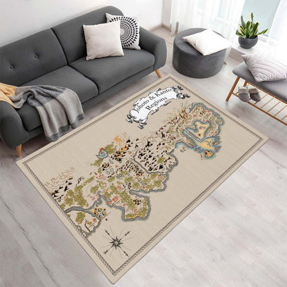Johto und Kanto Regionen 1001 Teppich - TOK