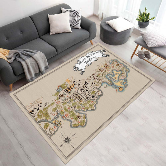 Johto und Kanto Regionen 1001 Teppich - TOK
