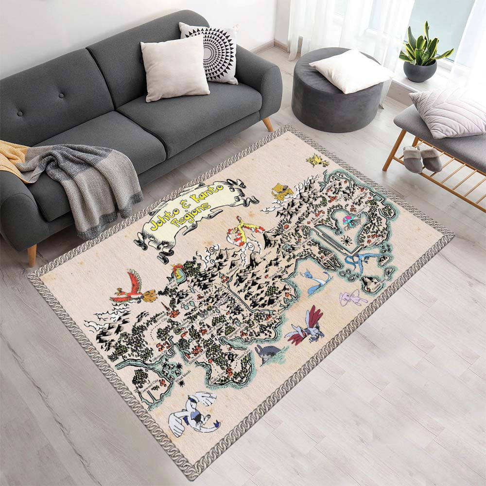 Johto und Kanto Regionen 1002 Teppich - TOK