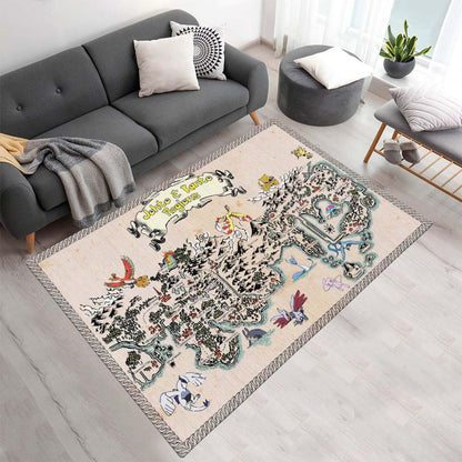 Johto und Kanto Regionen 1002 Teppich - TOK