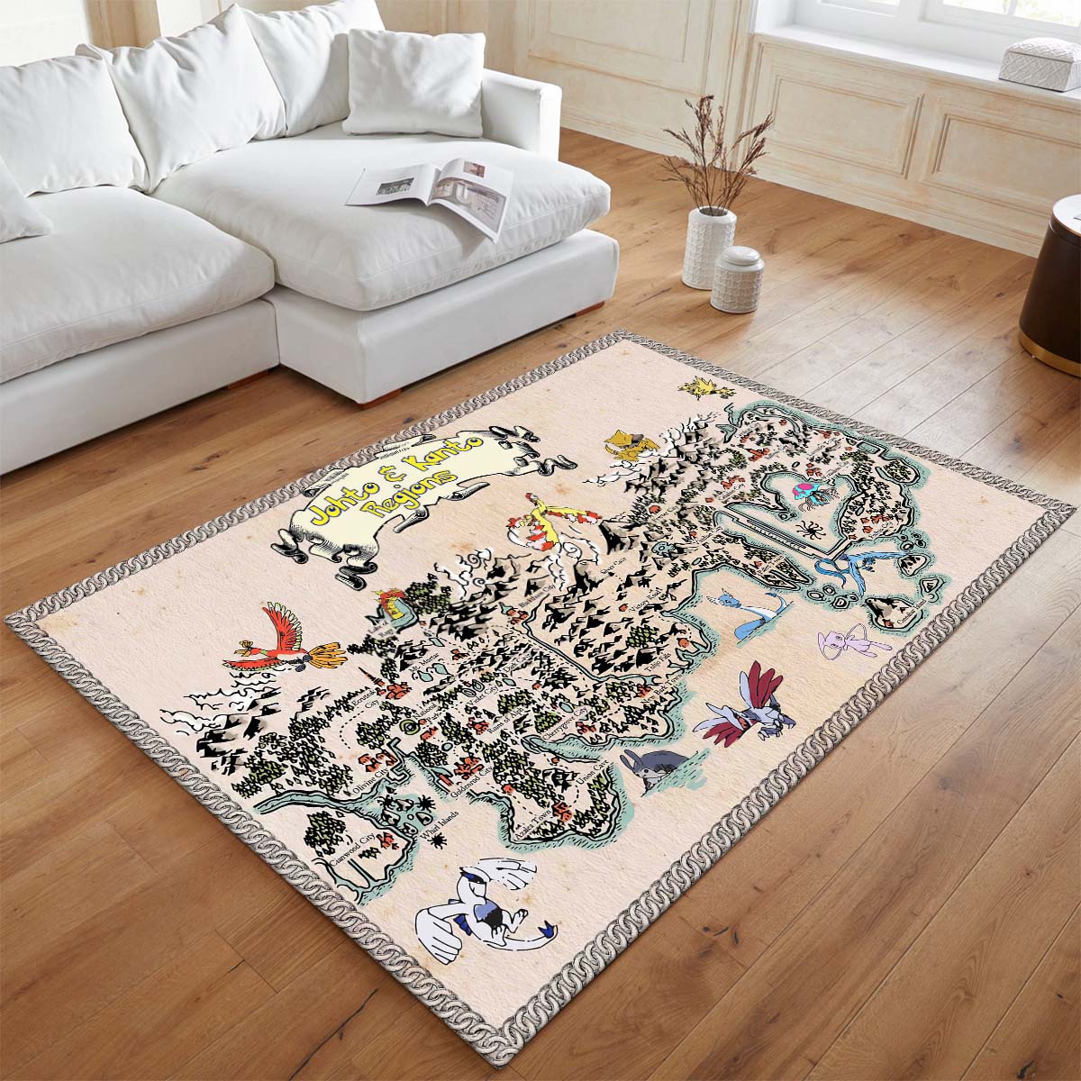 Johto und Kanto Regionen 1002 Teppich - TOK 2