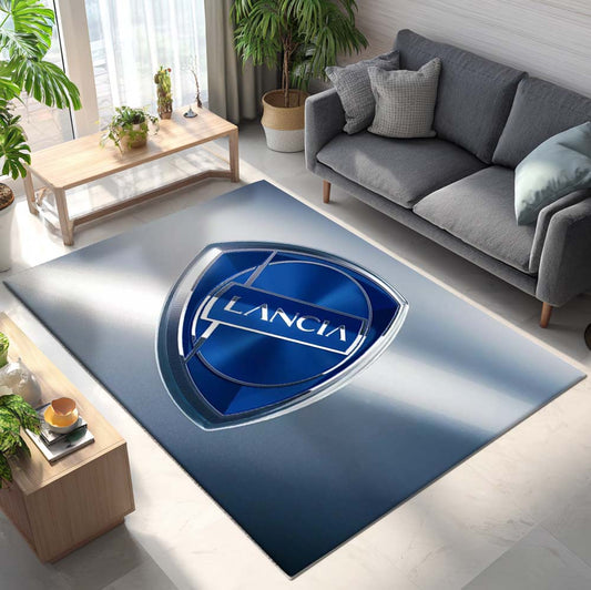 Lancia Car Blue Style 02 Teppich - Teppich mit Automotiv-Motiv