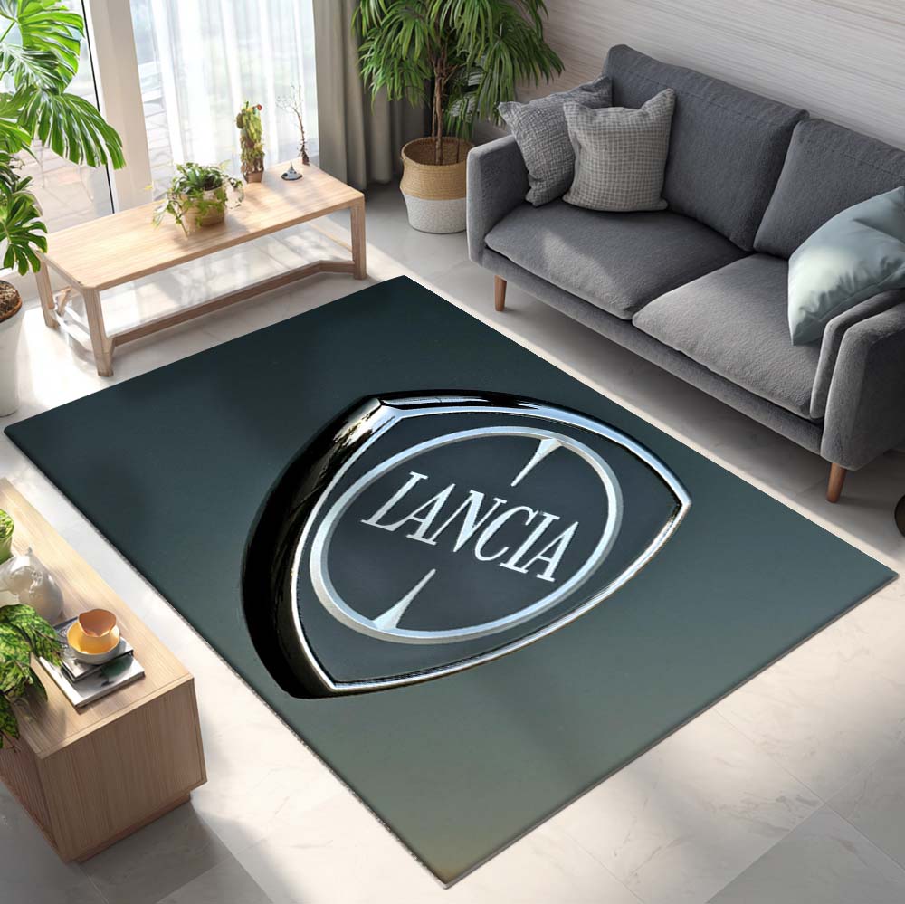Lancia Car Silver Style Teppich - Teppich mit Automotiv-Motiv