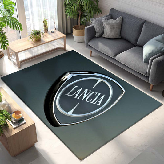 Lancia Car Silver Style Teppich - Teppich mit Automotiv-Motiv