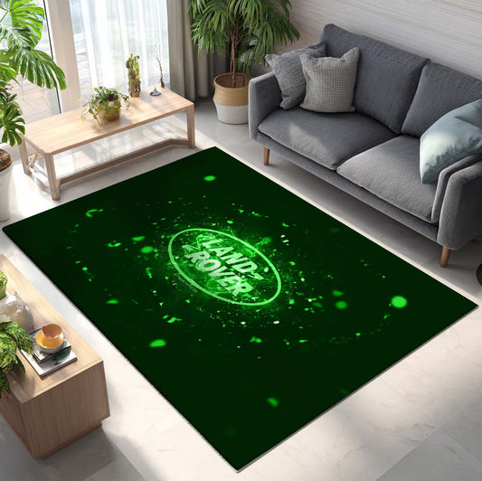 Land Rover Green Neon Lights Teppich - Teppich mit Automotiv-Motiv