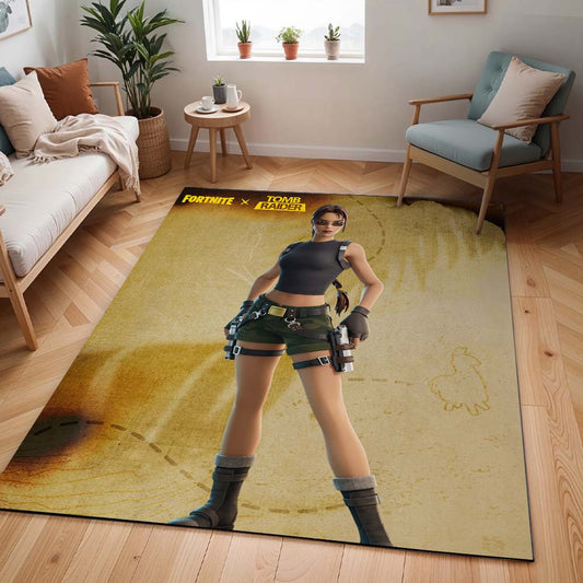 Lara Croft Tomb Raider Skin Fortnite Spiel Teppich - TOK