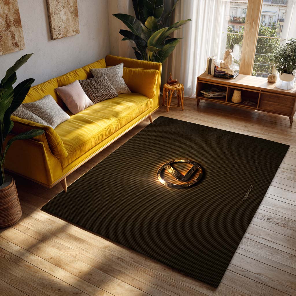 Lexus Golden Brown Metal Teppich - Teppich mit Automotiv-Motiv-2