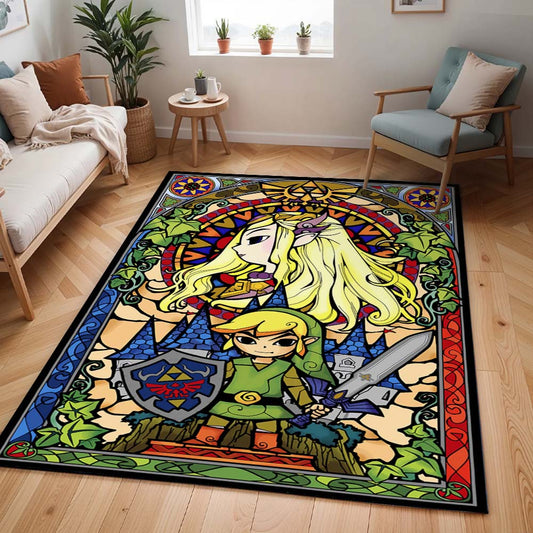 Link und Prinzessin Zelda Die Legende von Zelda Teppich - TOK