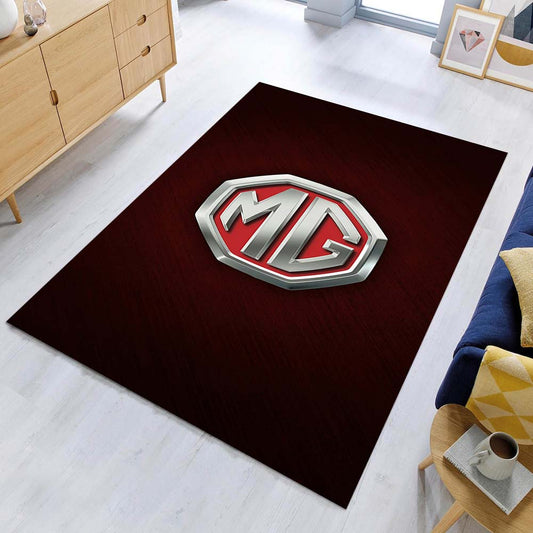 MG Dark Red Background Teppich - Teppich mit Automotiv-Motiv