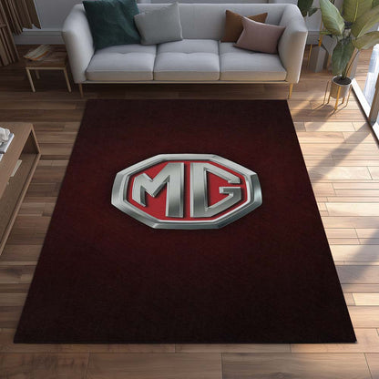 MG Dark Red Background Teppich - Teppich mit Automotiv-Motiv-2