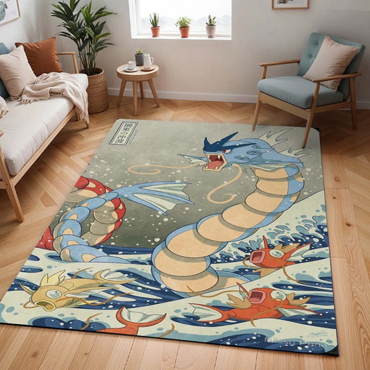 Karpador und Garados Pokémon - Magikarp And Gyarados Pokemon Teppich - TOK