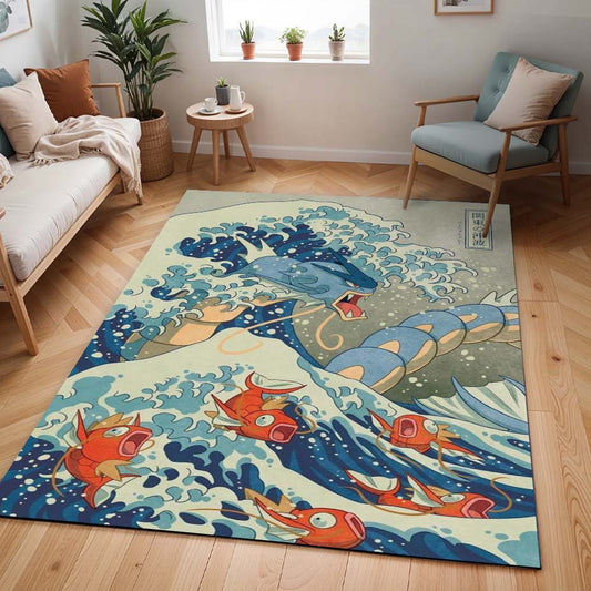 Karpador und Garados Pokémon  - Magikarp And Gyarados Pokemon 2 Teppich - TOK