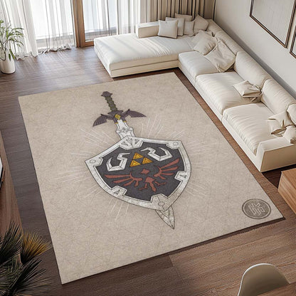 Master-Schwert und Hylia-Schild Die Legende von Zelda Teppich - TOK 2