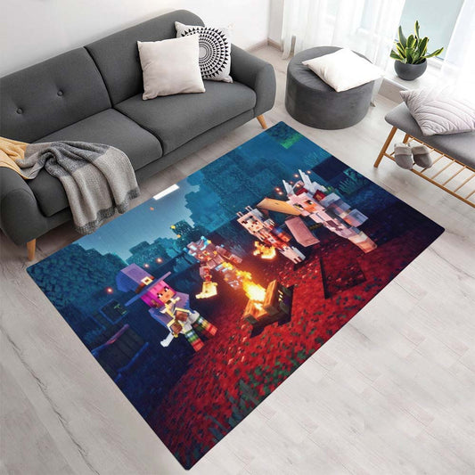 Minecraft Freunde Dunkler Wald Nether Korrumpiertes Biom Teppich - TOK