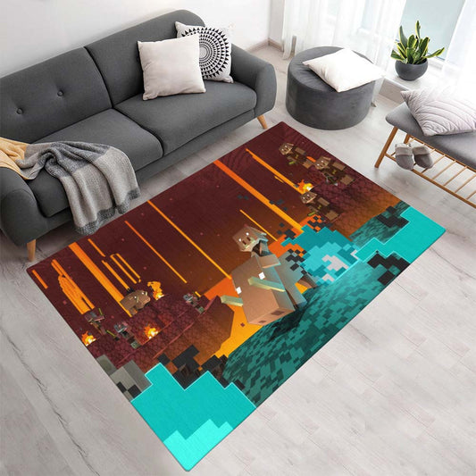Minecraft Charakter im Nether-Biom Schweinemenschen Teppich - TOK