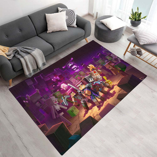 Minecraft Charaktere im Nether-Biom Teppich - TOK
