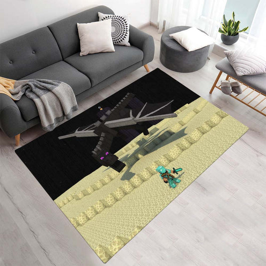 Minecraft Steve und Enderdrachen im Ende Teppich - TOK