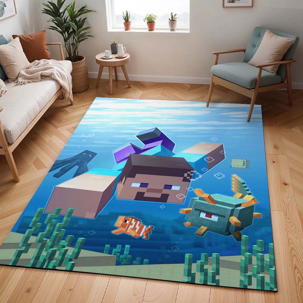 Minecraft Steve unter Wasser Teppich - TOK