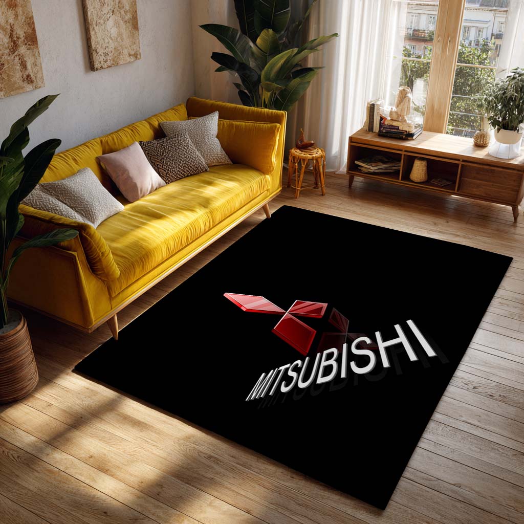 Mitsubishi Black Background Teppich - Teppich mit Automotiv-Motiv-2