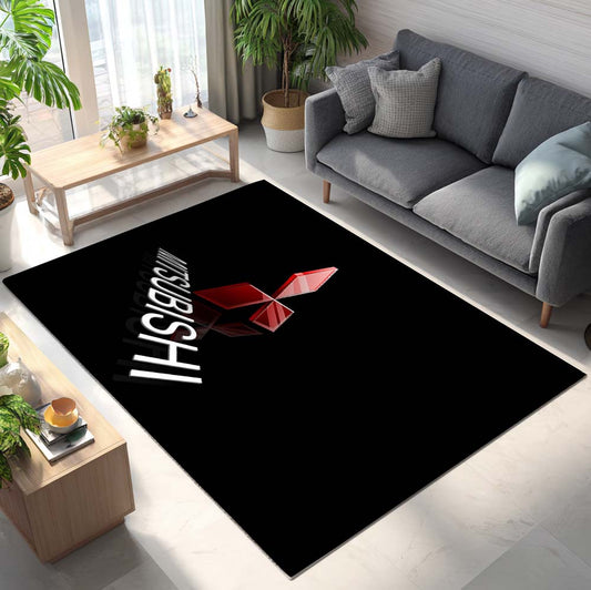 Mitsubishi Black Background Teppich - Teppich mit Automotiv-Motiv