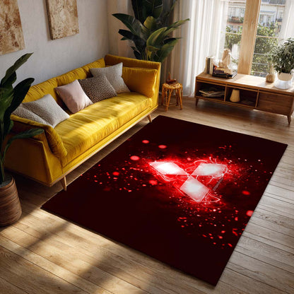 Mitsubishi Red Neon Lights Teppich - Teppich mit Automotiv-Motiv-2